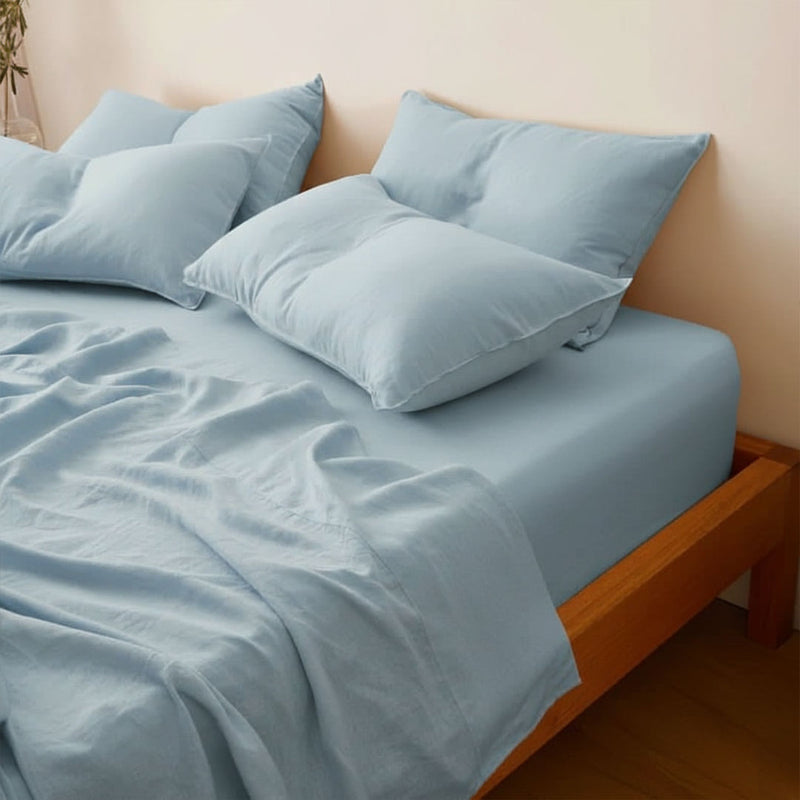 Egyptian cotton bed sheet set - sky blue
