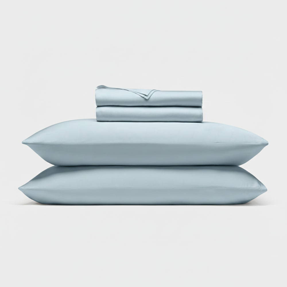 Egyptian cotton bed sheet set - sky blue