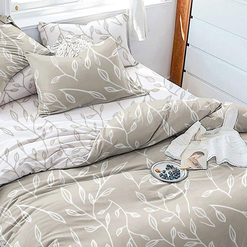 Floral Sheet Set - Beige x White